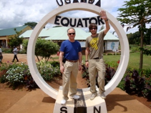 George & Corbin at the equator.